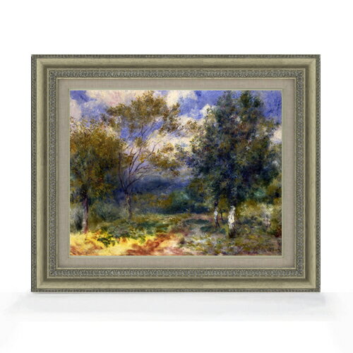 【油絵 直筆仕上げ】ルノワール 陽だまりの風景 F6 【額入り】 絵画 販売 6号 油彩 風景画 558×467mm 複製画 送料無料 プレゼント ギフト 開店祝い 開業祝い 退職祝い 新築祝い リビング 玄関 モダン アートフレーム 壁掛け