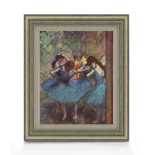 Rakuten - 【油絵 直筆仕上げ】ドガ 青い踊り子たち F6 【額入り】 絵画 販売 6号 油彩 人物画 558×467mm 複製画 送料無料 プレゼント ギフト 開店祝い 開業祝い 退職祝い 新築祝い リビング 玄関 モダン アートフレーム 壁掛け