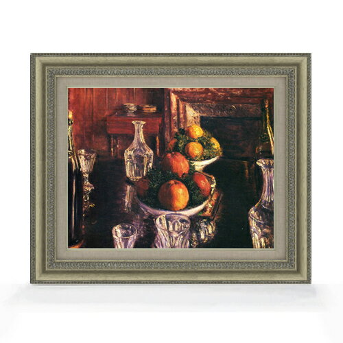 【油絵 直筆仕上げ】カイユボット ある静物 F6 【額入り】 絵画 販売 6号 油彩 静物画 558×467mm 複製画 送料無料 プレゼント ギフト 開店祝い 開業祝い 退職祝い 新築祝い リビング 玄関 モダン アートフレーム 壁掛け