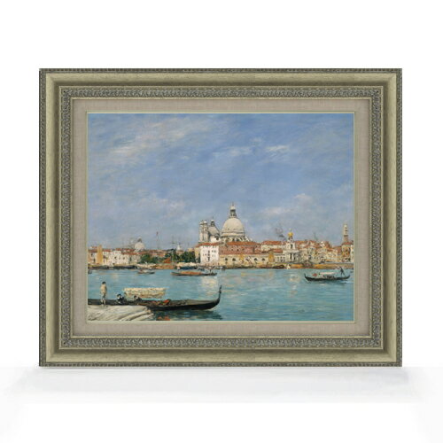 【油絵 直筆仕上げ】ブータン サンタ・マリア・デッラ・サルーテ聖堂-サン・ジョルジョ島から望む F6 【額入り】 絵画 販売 6号 油彩 風景画 558×467mm 複製画 送料無料