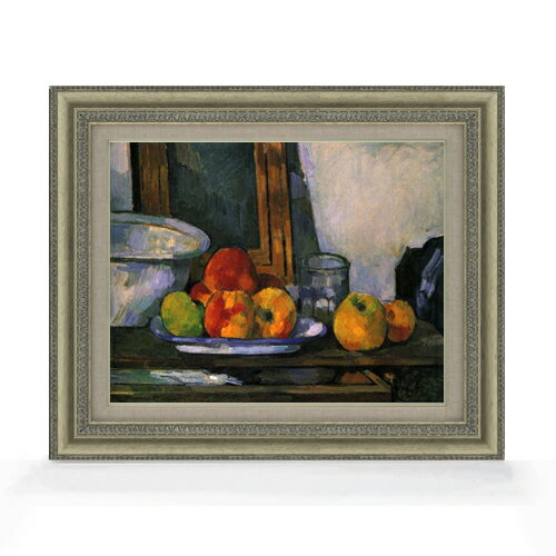 Rakuten - 【油絵 直筆仕上げ】セザンヌ 開いた引出しのある静物 F6 【額入り】 絵画 販売 6号 油彩 静物画 558×467mm 複製画 送料無料 プレゼント ギフト 開店祝い 開業祝い 退職祝い 新築祝い リビング 玄関 モダン アートフレーム 壁掛け