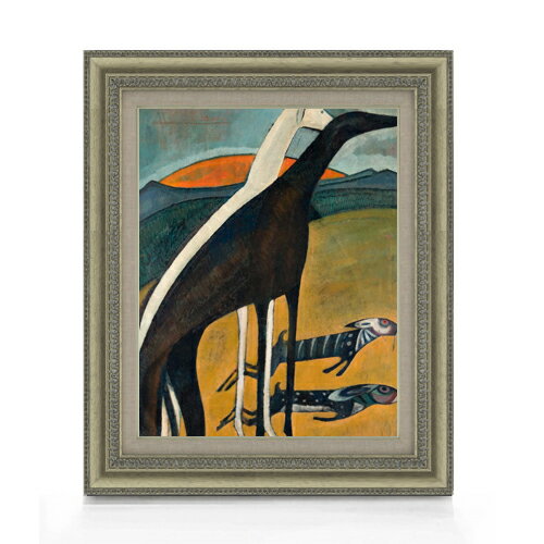 樂天商城 - 【油絵 直筆仕上げ】アマデオ・デ・ソウザ・カルドソ The Greyhounds F6 【額入り】 絵画 販売 6号 油彩 抽象画 558×467mm 複製画 送料無料 プレゼント ギフト 開店祝い 開業祝い 退職祝い 新築祝い リビング 玄関 モダン アートフレーム 壁掛け