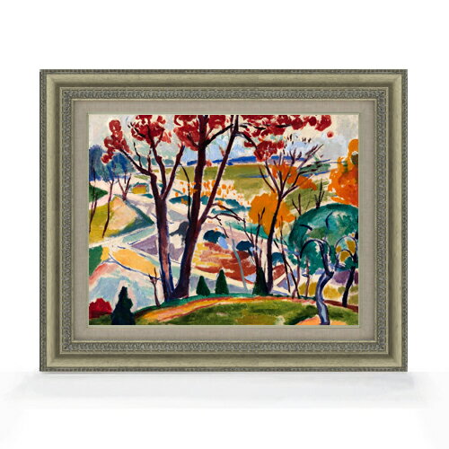 【油絵 直筆仕上げ】セーイェン Landscape, Bridge, Huntingdon Valley F6 【額入り】 絵画 販売 6号 油彩 抽象画 558×467mm 複製画 送料無料 プレゼント ギフト 開店祝い 開業祝い 退職祝い 新築祝い リビング 玄関 モダン アートフレーム 壁掛け