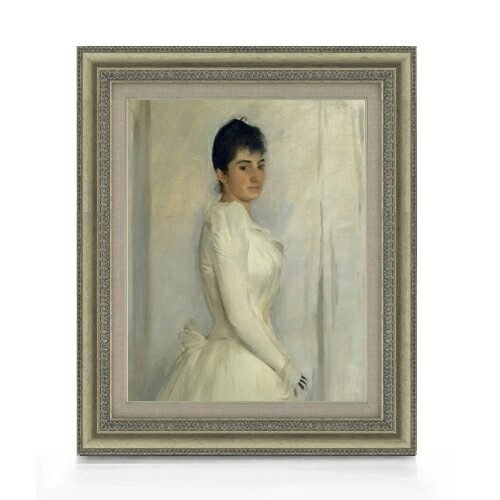 【油絵 直筆仕上げ】ラモン・カザス Portrait of Montserrat Carb F6 【額入り】 絵画 販売 6号 油彩 ..