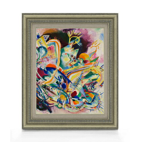 西洋电影 - 【油絵 直筆仕上げ】ワシリーカンディンスキー Untitled Improvisation V F6 【額入り】 絵画 販売 6号 油彩 抽象画 558×467mm 複製画 送料無料 プレゼント ギフト 開店祝い 開業祝い 退職祝い 新築祝い リビング 玄関 モダン アートフレーム 壁掛け