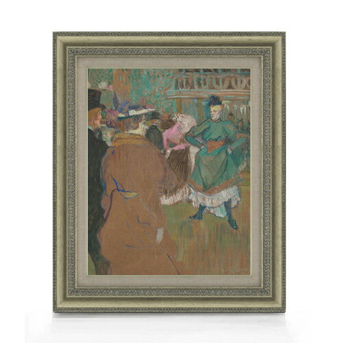 【油絵 直筆仕上げ】ロートレック ムーラン・ルージュのカドリール F6 【額入り】 絵画 販売 6号 油彩 人物画 558×467mm 複製画 送料無料 プレゼント ギフト 開店祝い 開業祝い 退職祝い 新築祝い リビング 玄関 モダン アートフレーム 壁掛け