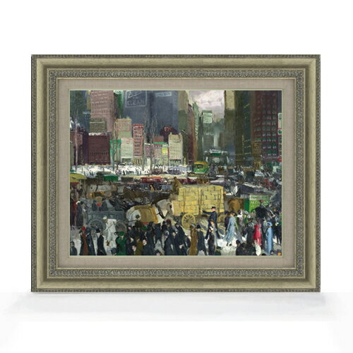 Rakuten - 【油絵 直筆仕上げ】ジョージ・ベローズ New York F6 【額入り】 絵画 販売 6号 油彩 風景画 558×467mm 複製画 送料無料 プレゼント ギフト 開店祝い 開業祝い 退職祝い 新築祝い リビング 玄関 モダン アートフレーム 壁掛け
