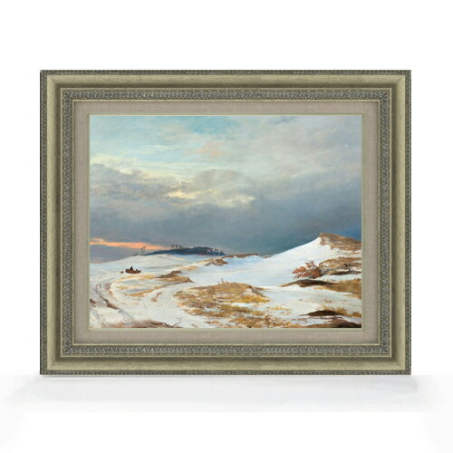 【油絵 直筆仕上げ】ルンドビー Winter Landscape F6 【額入り】 絵画 販売 6号 油彩 風景画 558×467mm..