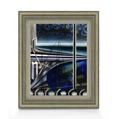 【油絵 直筆仕上げ】ステラ メトロポリタン港 F6 【額入り】 絵画 販売 6号 油彩 抽象画 558×467mm 複..