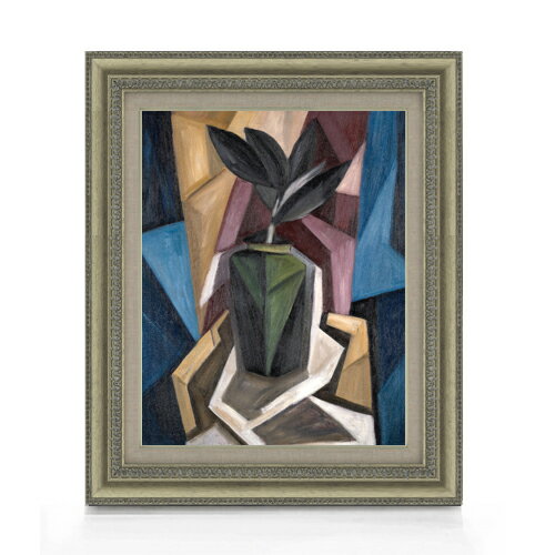 【油絵 直筆仕上げ】ハートリー ゴムの木 F6 【額入り】 絵画 販売 6号 油彩 抽象画 558×467mm 複製画 ..