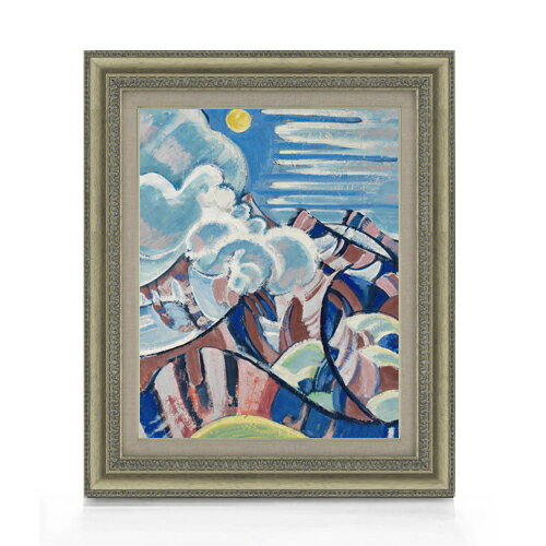 Other - 【油絵 直筆仕上げ】ババーガー　紳士のための映画 F6 【額入り】 絵画 販売 6号 油彩 抽象画 558×467mm 複製画 送料無料 プレゼント ギフト 開店祝い 開業祝い 退職祝い 新築祝い リビング 玄関 モダン アートフレーム 壁掛け