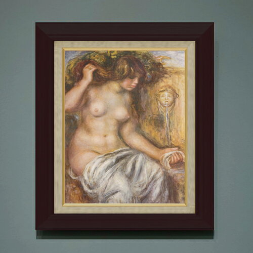 樂天商城 - 【油絵 直筆仕上げ】ルノワール 泉に寄る女 F6 【額入り】 絵画 販売 6号 油彩 人物画 556×465mm 複製画 送料無料 プレゼント ギフト 開店祝い 開業祝い 退職祝い 新築祝い リビング 玄関 モダン アートフレーム 壁掛け