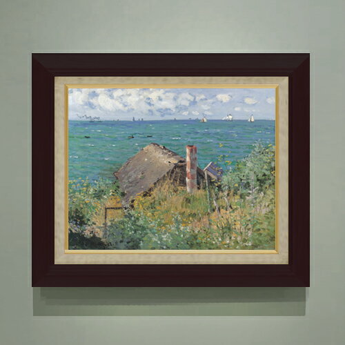 樂天商城 - 【油絵 直筆仕上げ】クロード・モネ サン＝タドレスの小屋 F6 【額入り】 絵画 販売 6号 油彩 風景画 556×465mm 複製画 送料無料 プレゼント ギフト 開店祝い 開業祝い 退職祝い 新築祝い リビング 玄関 モダン アートフレーム 壁掛け