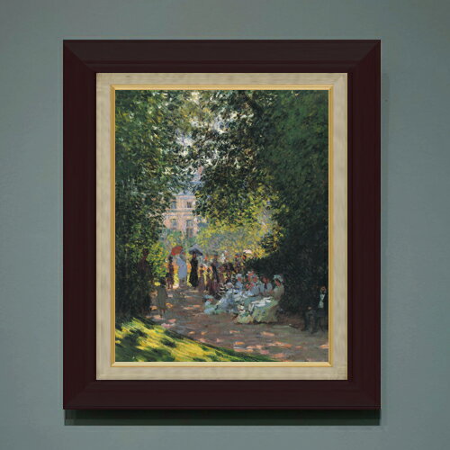 Rakuten - 【油絵 直筆仕上げ】クロード・モネ モンソー公園2 F6 【額入り】 絵画 販売 6号 油彩 風景画 556×465mm 複製画 送料無料 プレゼント ギフト 開店祝い 開業祝い 退職祝い 新築祝い リビング 玄関 モダン アートフレーム 壁掛け