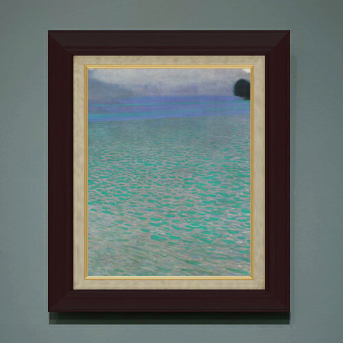 【油絵 直筆仕上げ】クリムト On Lake Attersee F6 【額入り】 絵画 販売 6号 油彩 抽象画 556×465mm 複製画 送料無料 プレゼント ギフト 開店祝い 開業祝い 退職祝い 新築祝い リビング 玄関 モダン アートフレーム 壁掛け