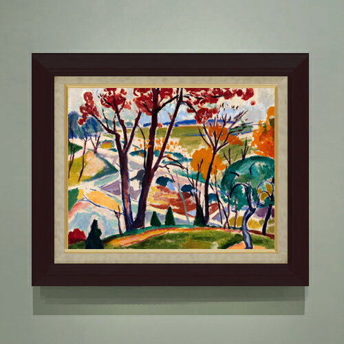 セーイェン Landscape, Bridge, Huntingdon Valley F6  絵画 販売 6号 油彩 抽象画 556×465mm 複製画 送料無料 プレゼント ギフト 開店祝い 開業祝い 退職祝い 新築祝い リビング 玄関 モダン アートフレーム 壁掛け