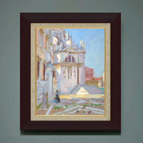 樂天商城 - 【油絵 直筆仕上げ】フランシス・カデル Santa Maria della Salute, Venice F6 【額入り】 絵画 販売 6号 油彩 抽象画 556×465mm 複製画 送料無料 プレゼント ギフト 開店祝い 開業祝い 退職祝い 新築祝い リビング 玄関 モダン アートフレーム 壁掛け