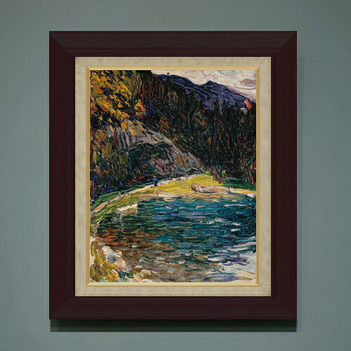 ワシリー・カンディンスキー Kochel, Alte Kesselbergstrasse F6  絵画 販売 6号 油彩 抽象画 556×465mm 複製画 送料無料 プレゼント ギフト 開店祝い 開業祝い 退職祝い 新築祝い リビング 玄関 モダン アートフレーム 壁掛け