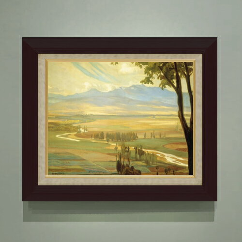 Rakuten - 【油絵 直筆仕上げ】ディエゴ・リベラ Avila Morning F6 【額入り】 絵画 販売 6号 油彩 風景画 556×465mm 複製画 送料無料 プレゼント ギフト 開店祝い 開業祝い 退職祝い 新築祝い リビング 玄関 モダン アートフレーム 壁掛け