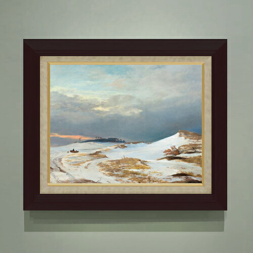 Rakuten - 【油絵 直筆仕上げ】ルンドビー Winter Landscape F6 【額入り】 絵画 販売 6号 油彩 風景画 556×465mm 複製画 送料無料 プレゼント ギフト 開店祝い 開業祝い 退職祝い 新築祝い リビング 玄関 モダン アートフレーム 壁掛け
