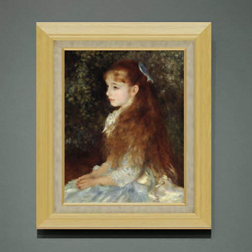 Rakuten - 【油絵 直筆仕上げ】ルノワール イレーヌ・カーン・ダンヴェール嬢 F6 【額入り】 絵画 販売 （ルノアール） 6号 油彩 人物画 556×465mm 複製画 送料無料 プレゼント ギフト 開店祝い 開業祝い 退職祝い 新築祝い リビング 玄関 モダン アートフレーム 壁掛け