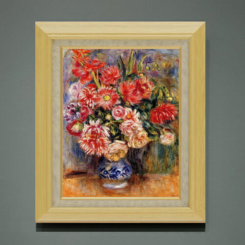 【油絵 直筆仕上げ】ルノワール ブーケ F6 【額入り】 絵画 販売 6号 油彩 静物画 ...