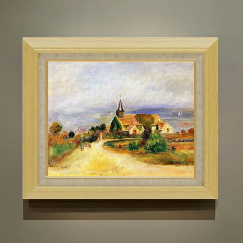樂天商城 - 【油絵 直筆仕上げ】ルノワール 海辺の村 F6 【額入り】 絵画 販売 6号 油彩 風景画 556×465mm 複製画 送料無料 プレゼント ギフト 開店祝い 開業祝い 退職祝い 新築祝い リビング 玄関 モダン アートフレーム 壁掛け