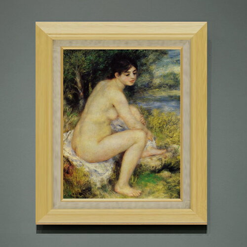 樂天商城 - 【油絵 直筆仕上げ】ルノワール 座る浴女 F6 【額入り】 絵画 販売 6号 油彩 人物画 556×465mm 複製画 送料無料 プレゼント ギフト 開店祝い 開業祝い 退職祝い 新築祝い リビング 玄関 モダン アートフレーム 壁掛け