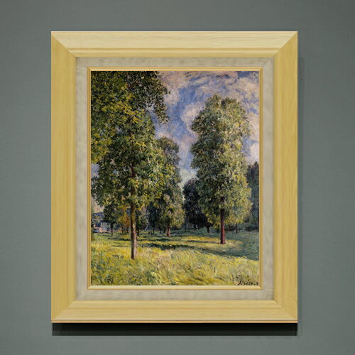 樂天商城 - 【油絵 直筆仕上げ】シスレー セーヴルの風景 F6 【額入り】 絵画 販売 6号 油彩 風景画 556×465mm 複製画 送料無料 プレゼント ギフト 開店祝い 開業祝い 退職祝い 新築祝い リビング 玄関 モダン アートフレーム 壁掛け