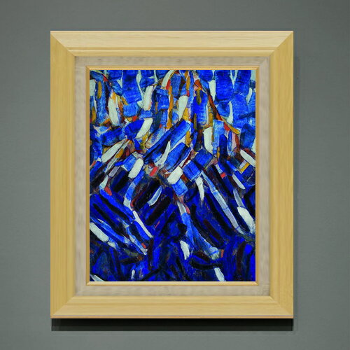 クリスティアン・ロールフス Abstraction (the Blue Mountain) F6  絵画 販売 6号 油彩 抽象画 556×465mm 複製画 送料無料 プレゼント ギフト 開店祝い 開業祝い 退職祝い 新築祝い リビング 玄関 モダン アートフレーム 壁掛け