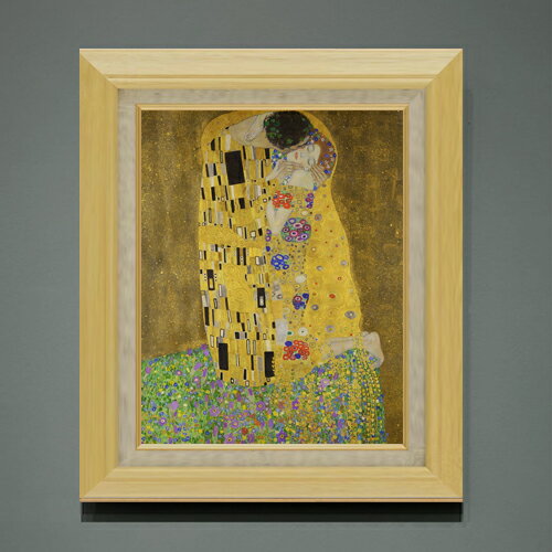 Rakuten - 【油絵 直筆仕上げ】クリムト 接吻 F6 【額入り】 絵画 販売 6号 油彩 抽象画 556×465mm 複製画 送料無料 プレゼント ギフト 開店祝い 開業祝い 退職祝い 新築祝い リビング 玄関 モダン アートフレーム 壁掛け