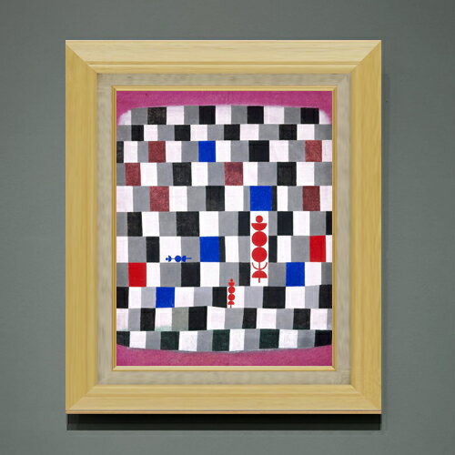パウル・クレー Super-Chess F6  絵画 販売 6号 油彩 抽象画 556×465mm 複製画 送料無料 プレゼント ギフト 開店祝い 開業祝い 退職祝い 新築祝い リビング 玄関 モダン アートフレーム 壁掛け
