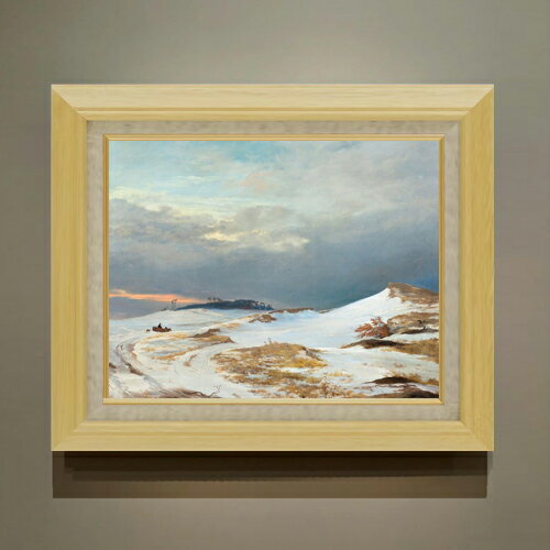 Rakuten - 【油絵 直筆仕上げ】ルンドビー Winter Landscape F6 【額入り】 絵画 販売 6号 油彩 風景画 556×465mm 複製画 送料無料 プレゼント ギフト 開店祝い 開業祝い 退職祝い 新築祝い リビング 玄関 モダン アートフレーム 壁掛け