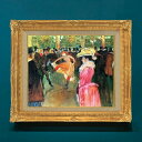 【油絵 直筆仕上げ】ロートレック ムーラン・ルージュの舞踏会 F8 【額入り】 絵画 販売 8号 油彩 風景画 596×522mm 複製画 送料無料 プレゼント ギフト 開店祝い 開業祝い 退職祝い 新築祝い リビング 玄関 モダン アートフレーム 壁掛け