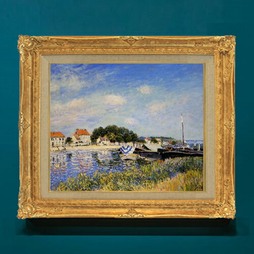 絵自体（キャンバス）の大きさ　455×380mm 表面アクリル透明保護板　額縁吊り紐　付属 ※一部在庫商品は早期出荷可能の場合がございます。 お急ぎに際は別途Eメールにてお問い合わせください。 お問い合わせメールアドレス 　shopmaster@artrest.jp 【留意事項】 ※注文個数によりお届け日が変わることがあります。 ※直筆仕上げ商品のため色彩が若干異なる場合がございますので 予めご了承くださいませ。 絵画 販売 インテリア 油絵 油彩 壁掛け 複製画 風景画 ゴッホ モネ ルノワール その他 静物画 肖像画 アート プレゼント 開業祝い 退職祝い 新築祝い 玄関 リビングアート 風水 縁起 フレーム 贈り物シスレー セーヌ・エ・マルヌの畔