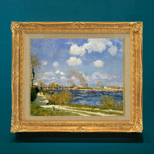 【油絵 直筆仕上げ】シスレー ブージヴァル F8 【額入り】 絵画 販売 8号 油彩 風景画 596×522mm 複製..