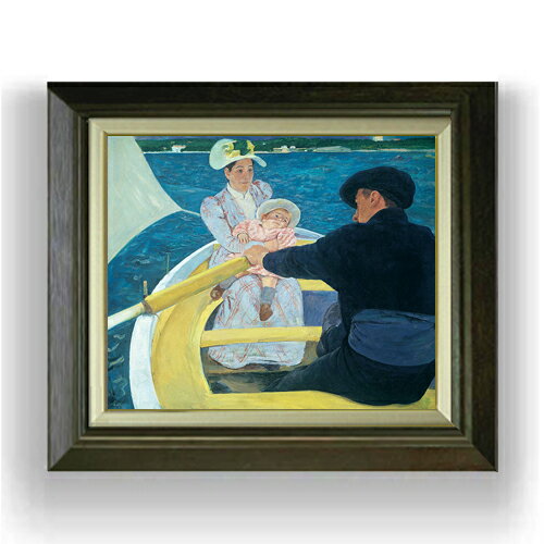 Rakuten メアリー カサット 舟遊び F8 油絵 直筆仕上げ 複製画 額縁付 絵画 販売 8号 油彩 人物画 600 526mm 100 本物保証 Www Grangarden Pl