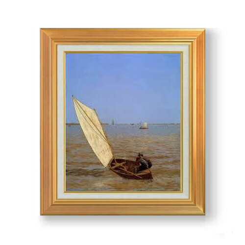 【油絵 直筆仕上げ】トマス・エイキンズ Starting Out after Rail F8 【アップグレード額】 絵画 販売 8号 油彩 風景画 592×518mm 複製画 送料無料 プレゼント ギフト 開店祝い 開業祝い 退職祝い 新築祝い リビング 玄関 モダン アートフレーム 壁掛け