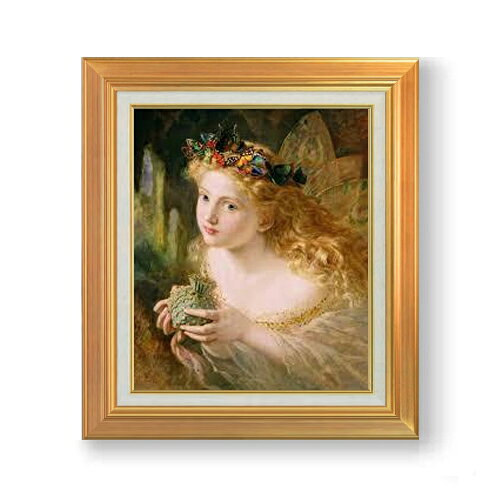 【油絵 直筆仕上げ】ソフィー・アンダーソン フェアリー F8 【アップグレード額】 絵画 販売 8号 油彩 風景画 592×518mm 複製画 送料無料 プレゼント ギフト 開店祝い 開業祝い 退職祝い 新築祝い リビング 玄関 モダン アートフレーム 壁掛け ラッピング