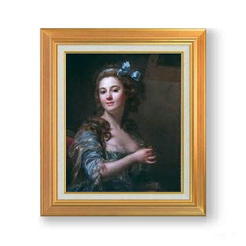 Rakuten - 【油絵 直筆仕上げ】マリー=ガブリエル・カペ 自画像 F8 【アップグレード額】 絵画 販売 8号 油彩 風景画 592×518mm 複製画 送料無料 プレゼント ギフト 開店祝い 開業祝い 退職祝い 新築祝い リビング 玄関 モダン アートフレーム 壁掛け
