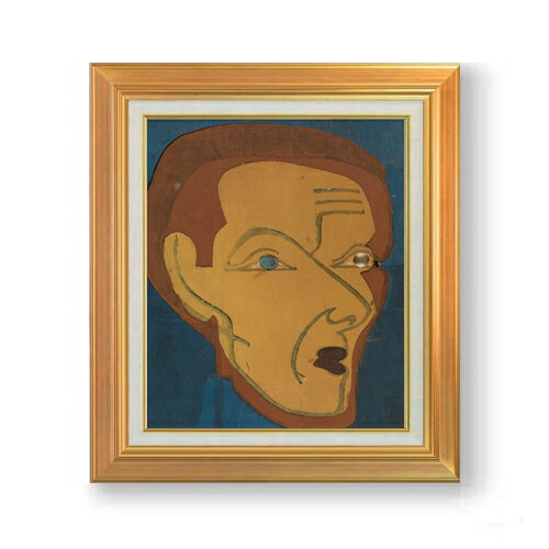 【油絵 直筆仕上げ】キルヒナー セルプストポートレット、ファーブシュトック F8 【アップグレード額】 絵画 販売 8号 油彩 抽象画 592×518mm 複製画 送料無料 プレゼント ギフト 開店祝い 開業祝い 退職祝い 新築祝い リビング 玄関 モダン 近代アート 壁掛け