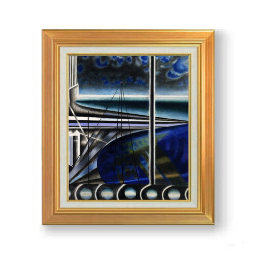 【油絵 直筆仕上げ】ステラ メトロポリタン港 F8 【アップグレード額】 絵画 販売 8号 油彩 抽象画 592..