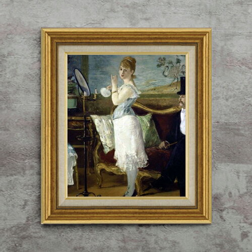 【油絵 直筆仕上げ】マネ ナナ F8 【アップグレード額】 絵画 販売 8号 油彩 風景画 596×522mm 複製画 送料無料 プレゼント ギフト 開店祝い 開業祝い 退職祝い 新築祝い リビング 玄関 モダン アートフレーム 壁掛け
