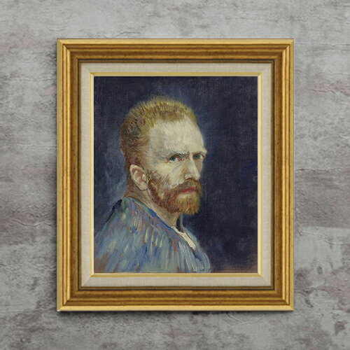 樂天商城 - 【油絵 直筆仕上げ】ゴッホ 自画像 F8 【アップグレード額】 絵画 販売 8号 油彩 風景画 596×522mm 複製画 送料無料 プレゼント ギフト 開店祝い 開業祝い 退職祝い 新築祝い リビング 玄関 モダン アートフレーム 壁掛け