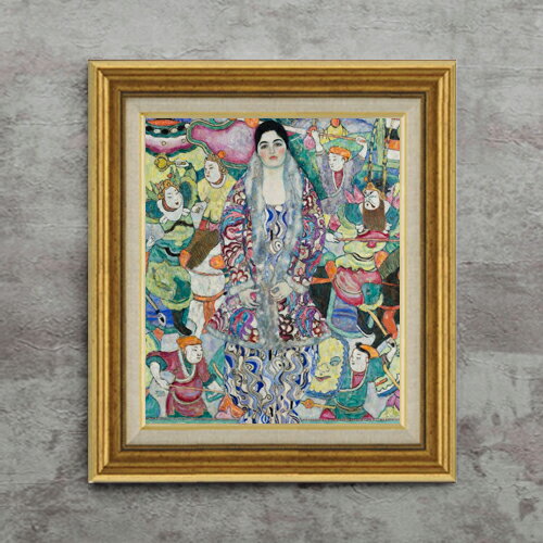 Rakuten - 【油絵 直筆仕上げ】クリムト Portrait of Friedericke Maria Beer F8 【アップグレード額】 絵画 販売 8号 油彩 抽象画 596×522mm 複製画 送料無料 プレゼント ギフト 開店祝い 開業祝い 退職祝い 新築祝い リビング 玄関 モダン 近代アート 壁掛け
