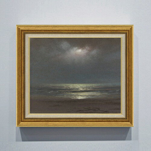【油絵 直筆仕上げ】トライオン Night The Sea F8 【アップグレード額】 絵画 販売...