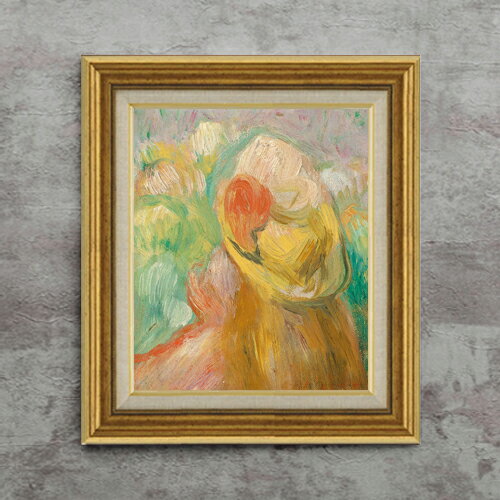 Rakuten - 【油絵 直筆仕上げ】ルノワール 黄色い帽子をかぶった女の子 F8 【アップグレード額】 絵画 販売 8号 油彩 抽象画 596×522mm 複製画 送料無料 プレゼント ギフト 開店祝い 開業祝い 退職祝い 新築祝い リビング 玄関 モダン アートフレーム 壁掛け
