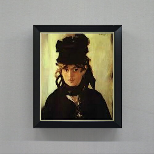 絵自体（キャンバス）の大きさ　455×380mm 表面アクリル透明保護板　額縁吊り紐　付属 ※一部在庫商品は早期出荷可能の場合がございます。 お急ぎに際は別途Eメールにてお問い合わせください。 お問い合わせメールアドレス 　shopmaster@artrest.jp 【留意事項】 ※注文個数によりお届け日が変わることがあります。 ※直筆仕上げ商品のため色彩が若干異なる場合がございますので 予めご了承くださいませ。 絵画 販売 インテリア 油絵 油彩 壁掛け 複製画 風景画 ゴッホ モネ ルノワール その他 静物画 肖像画 アート プレゼント 開業祝い 退職祝い 新築祝い 玄関 リビングアート 風水 縁起 フレーム 贈り物マネ すみれの花束をつけたベルト・モリゾ(ベルト・モリゾの肖像）