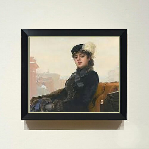 【油絵 直筆仕上げ】クラムスコイ 忘れえぬ人 F8 【シンプルフレーム】 絵画 販売 8号 油彩 風景画 485..