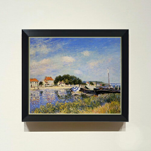 絵自体（キャンバス）の大きさ　455×380mm 表面アクリル透明保護板　額縁吊り紐　付属 ※一部在庫商品は早期出荷可能の場合がございます。 お急ぎに際は別途Eメールにてお問い合わせください。 お問い合わせメールアドレス 　shopmaster@artrest.jp 【留意事項】 ※注文個数によりお届け日が変わることがあります。 ※直筆仕上げ商品のため色彩が若干異なる場合がございますので 予めご了承くださいませ。 絵画 販売 インテリア 油絵 油彩 壁掛け 複製画 風景画 ゴッホ モネ ルノワール その他 静物画 肖像画 アート プレゼント 開業祝い 退職祝い 新築祝い 玄関 リビングアート 風水 縁起 フレーム 贈り物シスレー セーヌ・エ・マルヌの畔